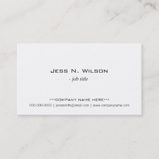 Plain, simple white business cards. business card