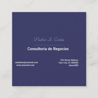 Plain Simplicity Purple I Freelancer Unique Cool Square Business Card