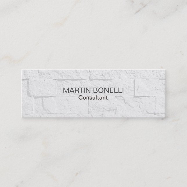 Plain Slim Grey Wall Effect Modern Business Card (Front)
