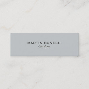Plain Slim Professional Grey Modern Business Card