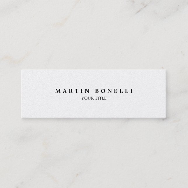 Plain Slim Professional Modern Business Card (Front)