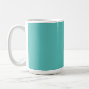 Plain solid eucalyptus pastel turquoise coffee mug