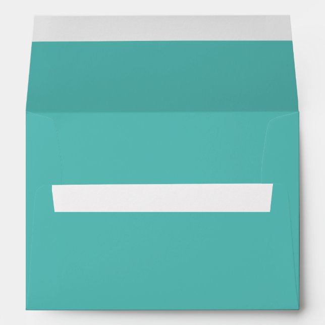 Plain solid eucalyptus pastel turquoise envelope (Back (Bottom))
