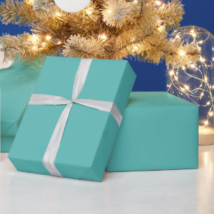 Plain solid eucalyptus pastel turquoise wrapping paper
