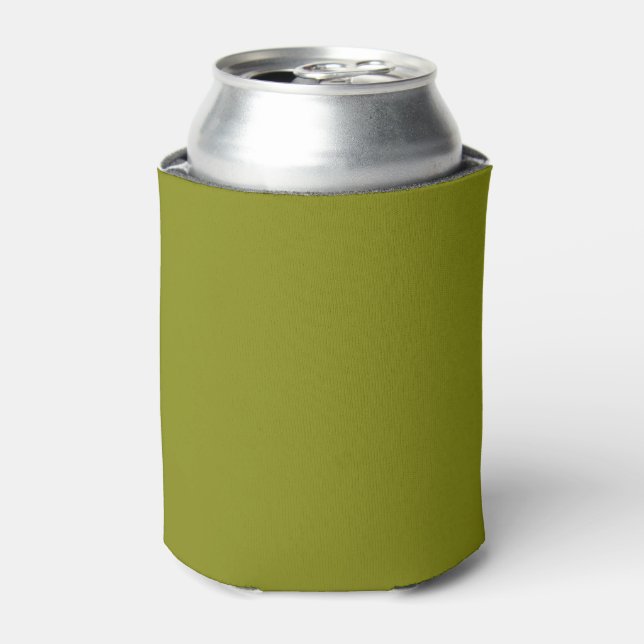 Plain solid grape vine green can cooler (Can Front)