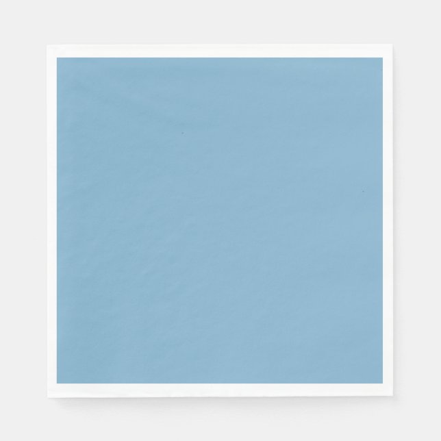 Plain solid pastel dusty blue napkin (Front)