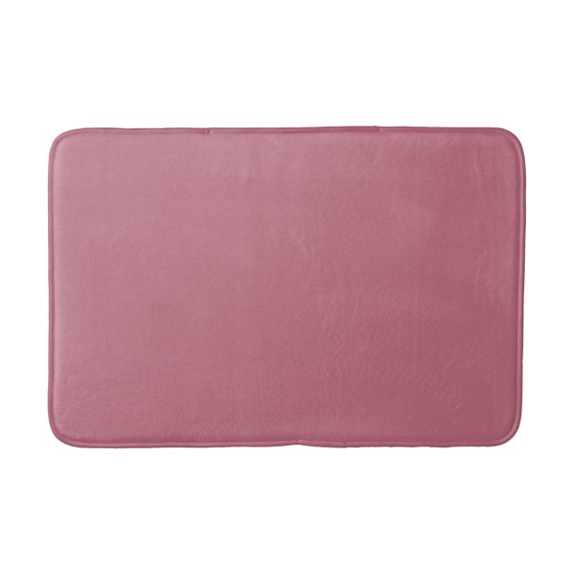 Plain solid pastel dusty rose bath mat (Front)