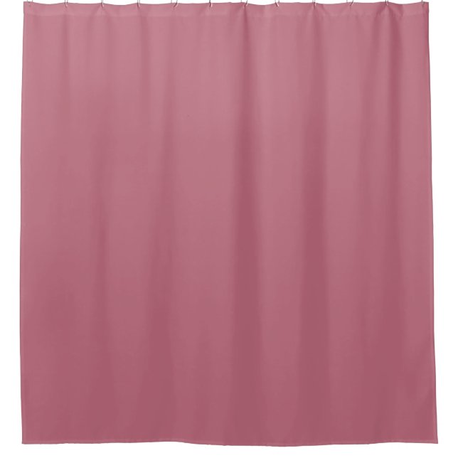 Plain solid pastel dusty rose shower curtain (Front)