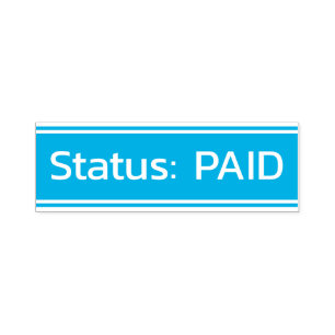 Plain "Status: PAID" Rubber Stamp
