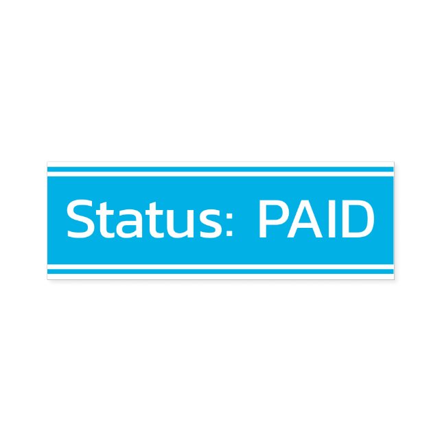Plain "Status: PAID" Rubber Stamp (Design)