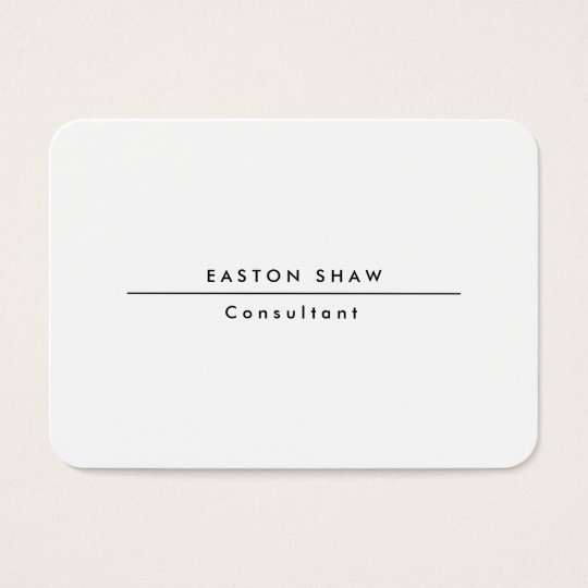 Plain Stylish Chubby White Professional Creation Business Card