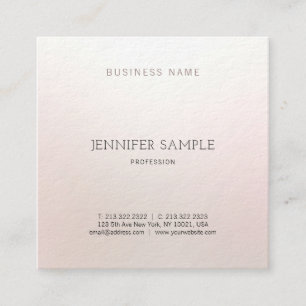 Plain Stylish Design Modern Colour Harmony Luxury Square Business Card