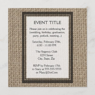 Plain tan burlap background template