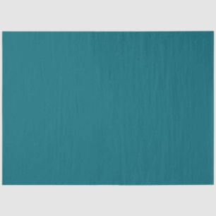 Plain teal dark Caribbean blue water Tissue Paper