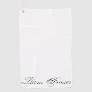 Plain Text Personalised Golfer Create Your Own Golf Towel