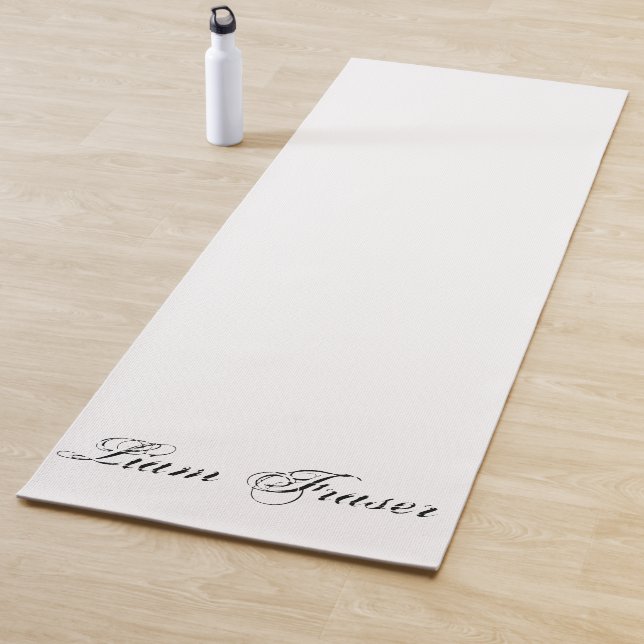 Plain Text Personalised Minimal Create Your Own Yoga Mat (In Situ)
