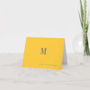 Plain Thank You Cards, wedding monogram Card