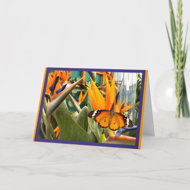 Plain Tiger butterfly Card (Front)