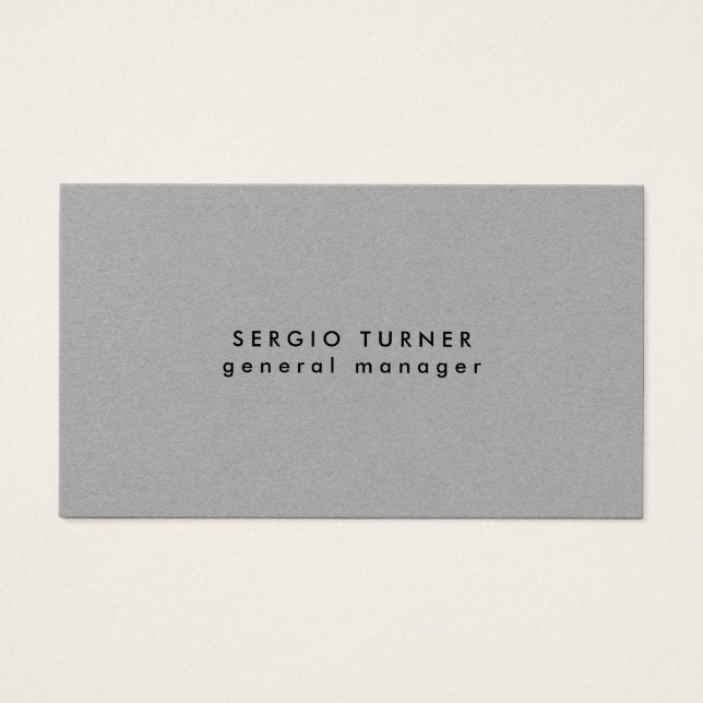 Plain Trendy Minimalist Professional Profile Card (Front)