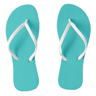 Plain Turquoise flip flops