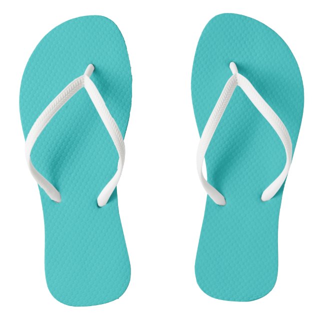Plain Turquoise flip flops (Footbed)