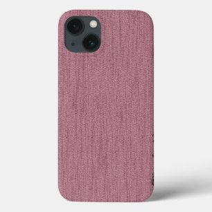 Plain Twilight Lavender with Wood Grain Monogram iPhone 13 Case