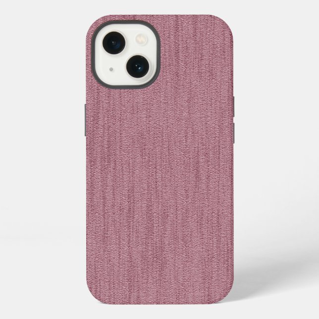 Plain Twilight Lavender with Wood Grain Monogram iPhone Case (Back)