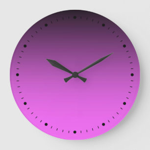 Plain Two Tone Pink Large Clock