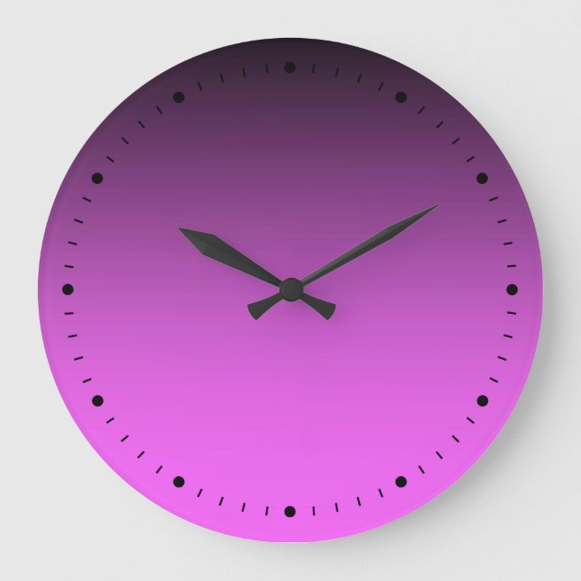 Plain Two Tone Pink Large Clock (Front)