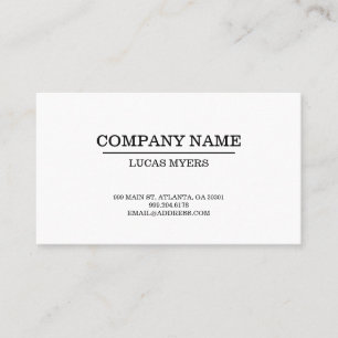 Plain Typewriter Font Business Card