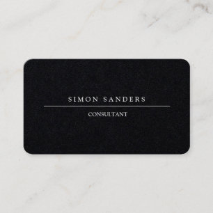 Plain Unique Minimalist Premium Black Business Card
