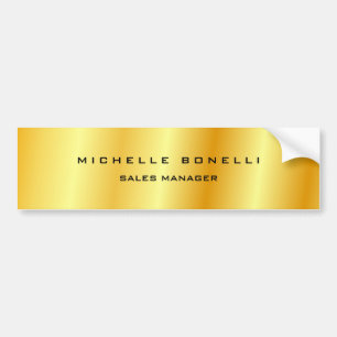 Plain Unique Special Gold Colour Background Bumper Sticker