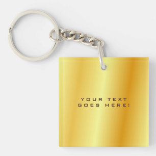 Plain Unique Special Gold Colour Background Key Ring