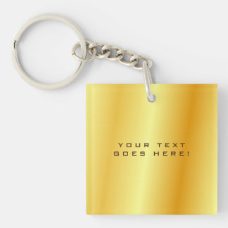 Plain Unique Special Gold Colour Background Key Ring