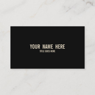 Plain Vintage Colour Business Card
