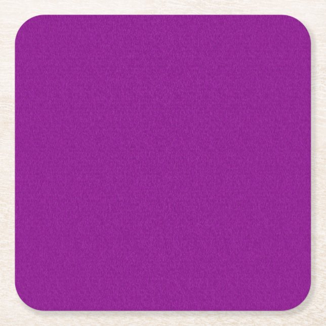 Plain Violet Square Paper Coaster (Front)