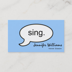 Plain Voice Coach Sing Modern Business Card