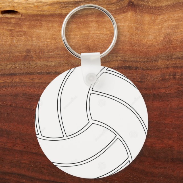 Plain Volleyball Sports Player Keychain (Keyring) (Front)