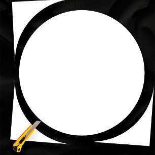 Plain White 24" Circle Template Blank Wedding Poster