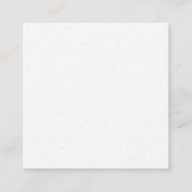 Plain White 2.5" x 2.5" Square Thick Blank Wedding Enclosure Card (Front)