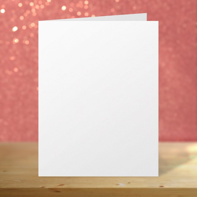 Plain White 8.5" x 11" Large Blank Birthday Card (Plain white blank 8.5 x 11 birthday card)