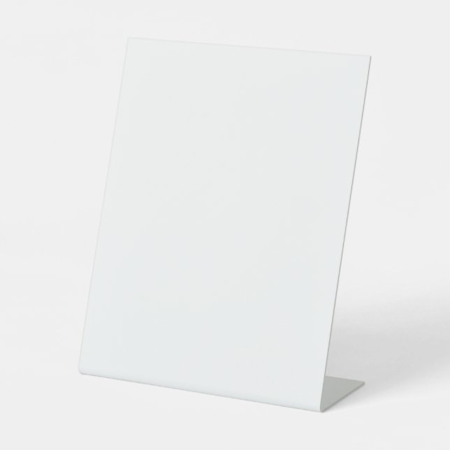 Plain White 8" x 10" Blank Wedding Menu Pedestal Sign (Front)
