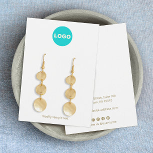 Plain White Add Logo Earring