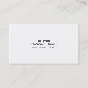 Plain White Attractive Double Sided Business Card