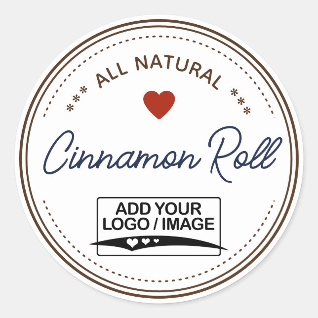 Plain White Brown Jar Lid Labels Handwritten Logo  (Front)