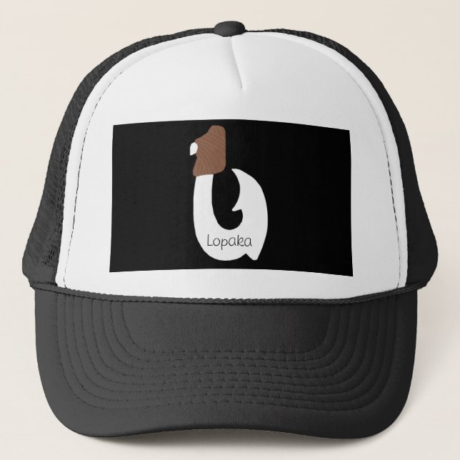 Plain White fish hook hat (Front)
