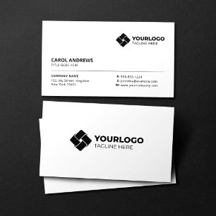 Plain White Generic Add Your Logo Business Card