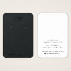 Plain white or any color logo earring display card