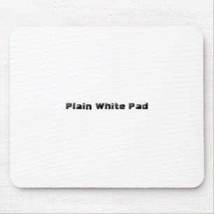 Plain White Pad Mouse Mat