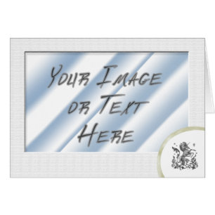 Plain White Photo Frame with Heraldic Unicorn